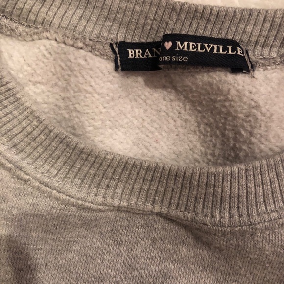 Rad Brandy Melville Grey Cropped Sweatshirt - Picture 6 of 6